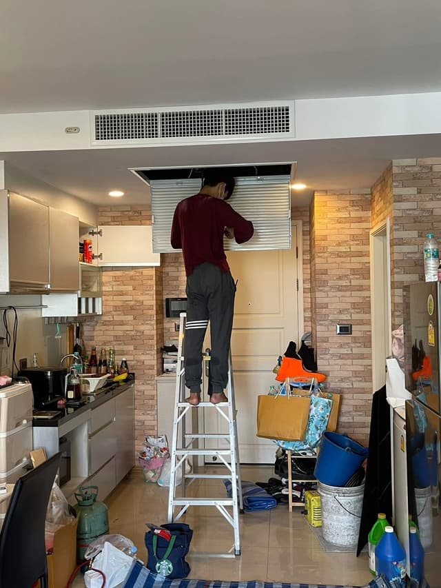 งานล้าง+ซ่อม แอร์ฝังฝ้า 4